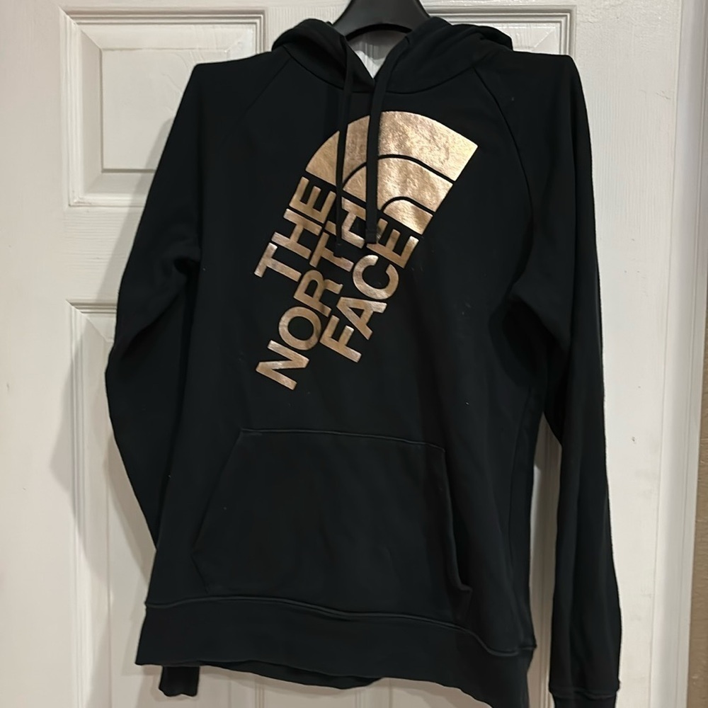 Women’s north face hooded sweatshirt black medium